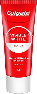 Visible White Toothpaste (50g) Teeth Whitening Starts in 1 Week by Colgate – 1.7 Ounce (Pack of 1), Model 1607778