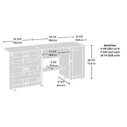 Sauder Cinnamon Cherry / L 40.08" x W 19.45" x H 28.50" / Transitional Storage & Furniture