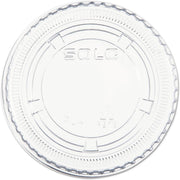 DCC PL4N No-Slot Plastic Cup Lids – 9.0 ounces, Polyethylene Terephthalate, Clear, Model DCCPL4N