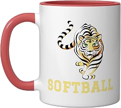 Bloomfield High School Bengals Softball Ceramic Mug, Red/White, 11oz