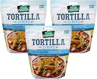 Fresh Gourmet Tortilla Strips, Lightly Salted 3.5 Ounce (Pack of 3)