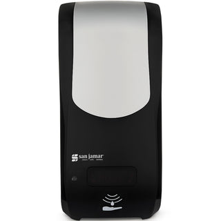 Rely Hybrid Liquid Soap Dispenser by San Jamar – 900.0 milliliters, Metal, Black, Model SH970BKSS