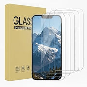 Screen Protector for iPhone 15plus /iPhone 14 Pro Max [6.7 Inch] Display 5 Pack Tempered Glass, Sensor Protection, Dynamic Island Compatible, Case Friendly