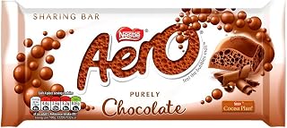 Nestle Aero Milk Chocolate Bar 90g (Pack of 6)