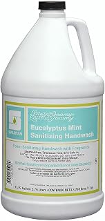 Spartan Lite'n Foamy Eucalyptus Mint Sanitizing Hand Wash, Foaming Soap, Alcohol-Free, 1 Gallon, 4 Pack