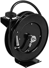 T&S Brass 5HR-232-01 Hose Reel, Open, Powder Coated Steel, 35' x 3/8" ID Hose with Spray Valve