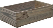 Wood Crate Rectangular Weatherwood Stained - 19 3/4"L x 11 1/4"W x 5 7/8"H