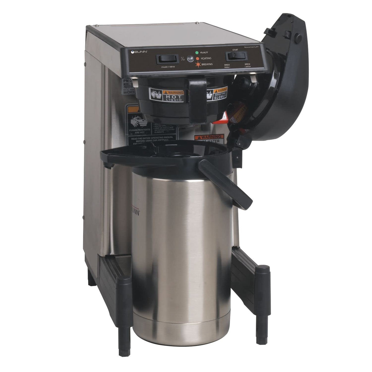 O-Matic WAVE15-APS SmartWave Low Profile Wide Base Coffee Brewer by Bunn – 0.5 gallons, Stainless Steel, Silver, Model 39900.0006