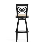 Flash Furniture Tan Vinyl Seat/Black Metal Frame / Set of 1 / Traditional Barstools