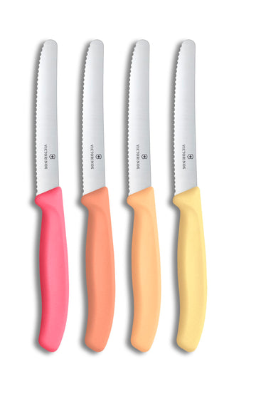 Swiss Classic by Victorinox – 4", Stainless Steel, Multicolor, Pack of 4, Model 6.7836.4E1