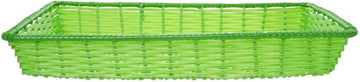HUBERT Storage Basket Green, Rectangular - 18"L x 26"W x 4"H