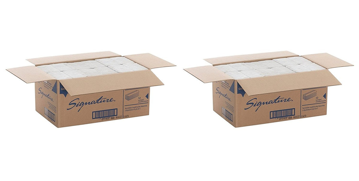 Georgia-Pacific Signature 23000 2-Ply Premium C-Fold Paper Towel – 13.2" L x 10.1" W, White