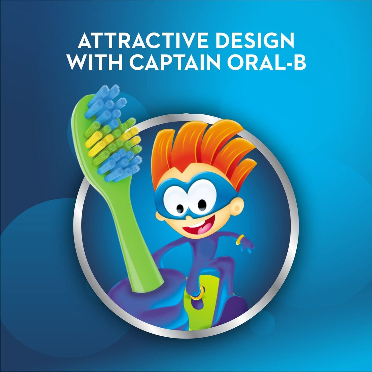 Kids Toothbrush by Oral-B – Green, Pack of 3, Model 82300924