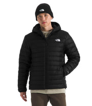 Men's Classic Down Hooded Jacket by The North Face – Recycled Nylon, Tnf Black, Model NF0A8D1T