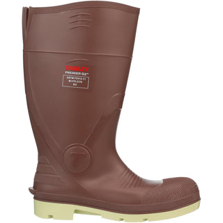 Premier G2 Safety Toe Knee Boot by TINGLEY – 12, Polyvinyl Chloride, Red/Cream, Model 93255