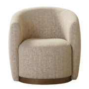 Beige Sand Dollar Swivel Accent Chair for Living Room by Starlight Canyon Home – 100% Polyester (S), Beige
