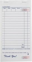 Guest Check Paper - 1 Part White, 15 Line, 3.5 x 6.5 inch - 10000 per case.