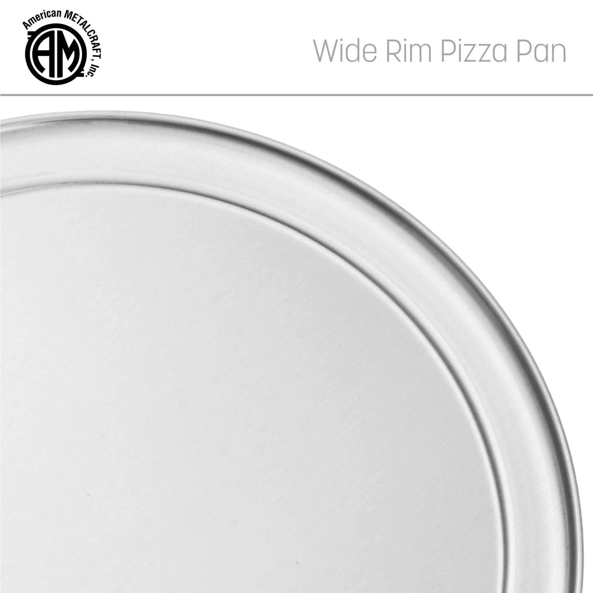 TP Series 18-Gauge Aluminum Standard Weight Wide Rim Pizza Pan by American Metalcraft – 6-Inch, 6.0 inches, Aluminum, Silver, Model TP6