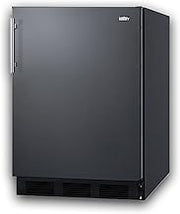 Summit 24" Refrigerator-Freezer, Black-CT663BKADA | Undercounter Fridge, ADA Compliant, 5.1 cu.ft. Capacity, ENERGY STAR Certified