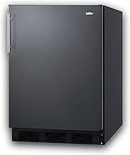 Summit 24" Refrigerator-Freezer, Black-CT663BKADA | Undercounter Fridge, ADA Compliant, 5.1 cu.ft. Capacity, ENERGY STAR Certified