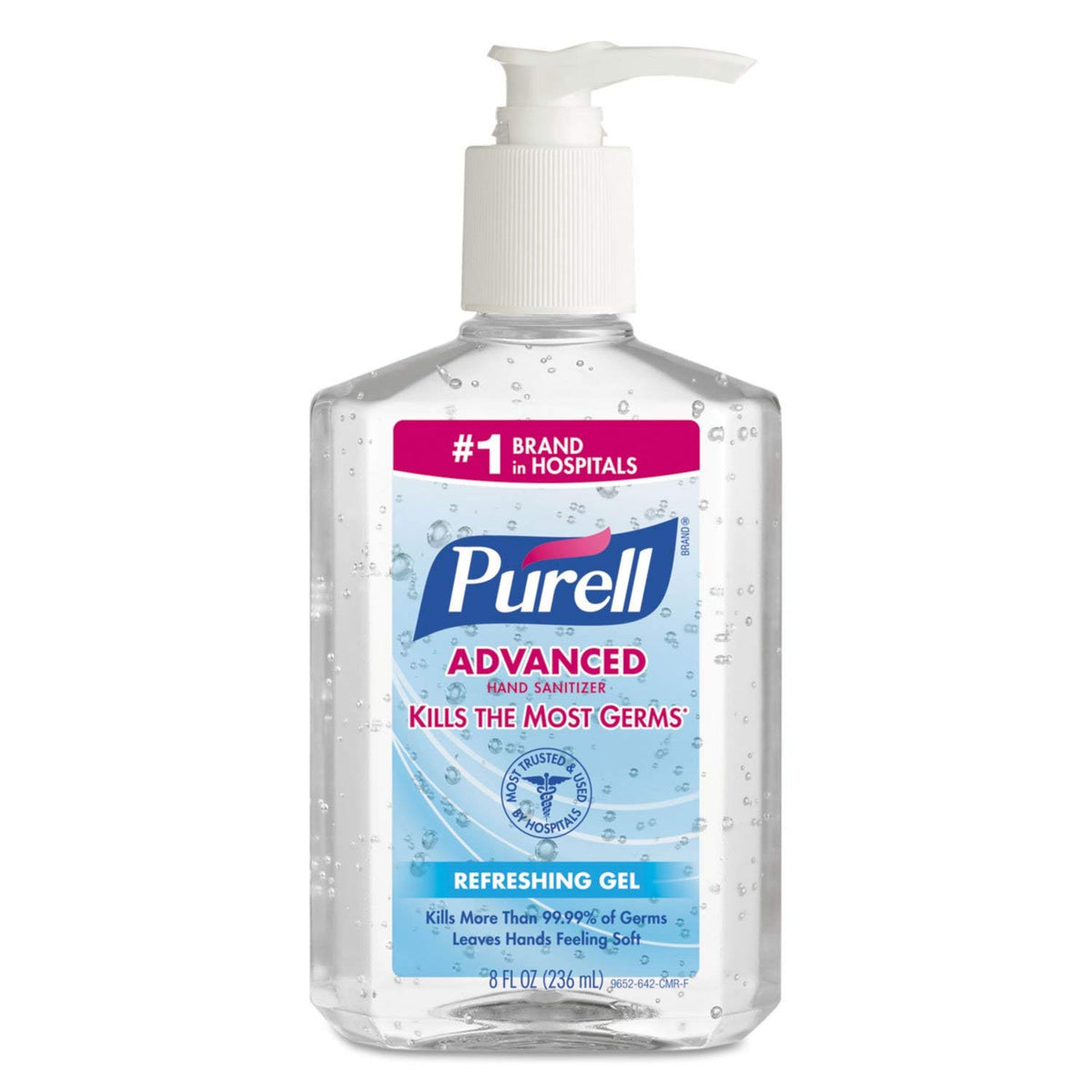 Advanced Hand Sanitizer Refreshing Gel by Purell – 8 Fl Oz (Pack of 4), Pack of 4, Model GI-9652-4-A