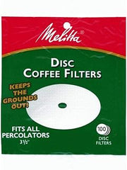 Melitta 3.5 Inch White Disc Coffee Filters, 100 Count Each, 2 Pack