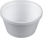 DART 8SJ20 8 oz Squat Foam Container (Case of 1000) White