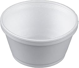 DART 8SJ20 8 oz Squat Foam Container (Case of 1000) White