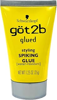 (6Pack) Glued Styling Spiking Water Resistant Glue Unisex by Got2B, 1.25 Ounce