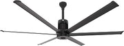 Big Ass Fans i6 84" Smart Outdoor Ceiling Fan, SenseMe Technology, High Airflow Modern Ceiling Fan, WiFi App Control, Black