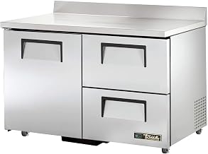 TRUE TWT-48D-2-ADA-HC ADA Compliant Two Section 48" Work Top Refrigerator, One Solid Door & ADA Compliant Two Drawers