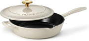 Tramontina Bestow Enameled Cast Iron 10-Inch Skillet with Lid, Latte