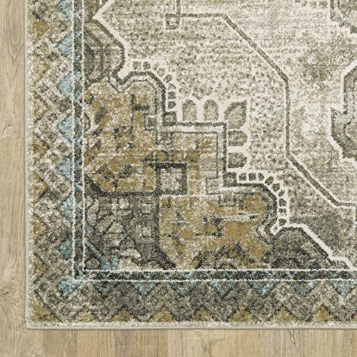 Oriental Weavers 7" x 2'3" (Runner) / Grey / Traditional/Casual Area Rugs