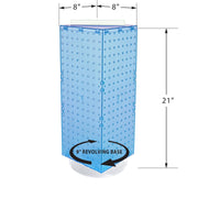 Azar Displays Pegboard + Hooks / Blue / 8 inches (W) x 8 inches (D) x 20 inches (H) Display Racks