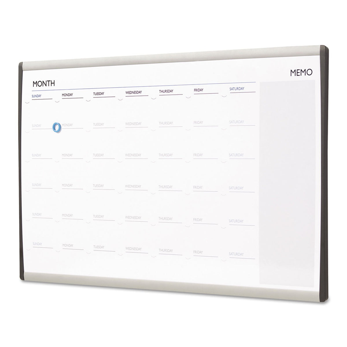 Arc Cubicle Whiteboard Calendar by Quartet – Aluminum, Model QRTARCCP3018