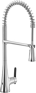 Moen Sinema Chrome Single-Handle Touchless High Arc Pulldown Kitchen Faucet, Spring Kitchen Sink Faucet with Pulldown Sprayer Head and Wave Motion Sensor, S5235EWC