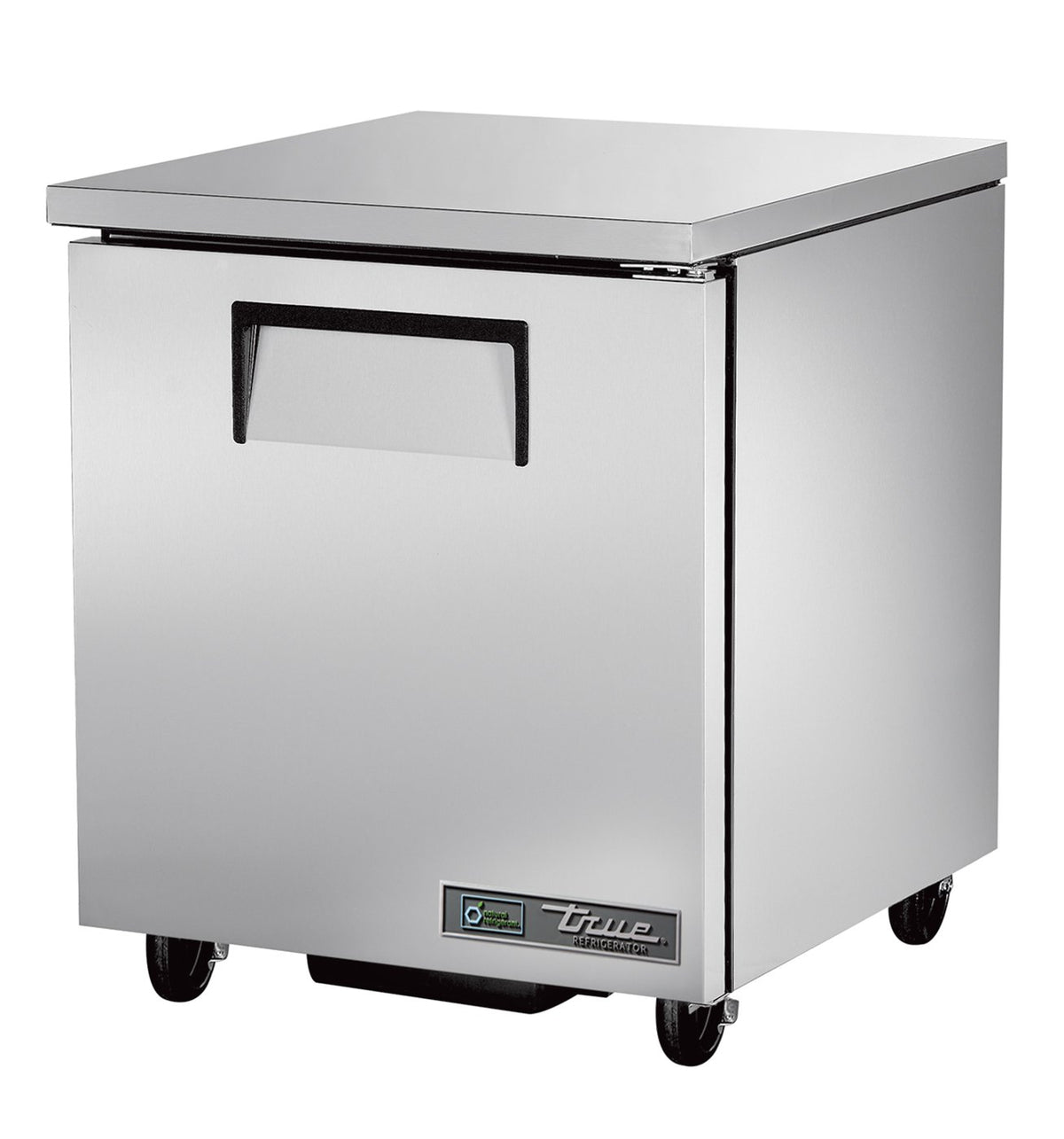 Undercounted Solid Door Refrigerator with Hydrocarbon Refrigerant by TRUE – 36" H x 30.125" W x 27.625" D, 6.5 cubic_feet, Stainless Steel, Model TUC-27-HC