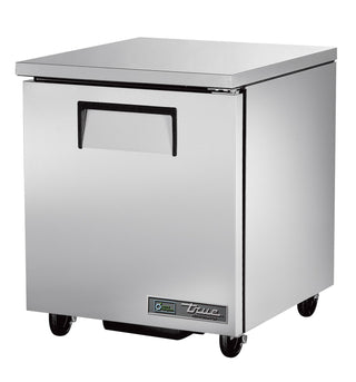 Undercounted Solid Door Refrigerator with Hydrocarbon Refrigerant by TRUE – 36" H x 30.125" W x 27.625" D, 6.5 cubic_feet, Stainless Steel, Model TUC-27-HC
