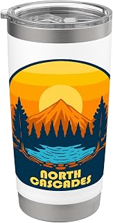North Cascades Washington Mountain Lake View Stainless Steel Insulated Tumbler