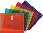 SMEAD Poly Project Envelope, 1-1/4" Expansion, String-Tie Closure, Side Load, Letter Size, 5 per Pack (89519)