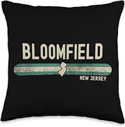 Bloomfield NJ | New Jersey | Travel & 80s Style Throw Pillow
