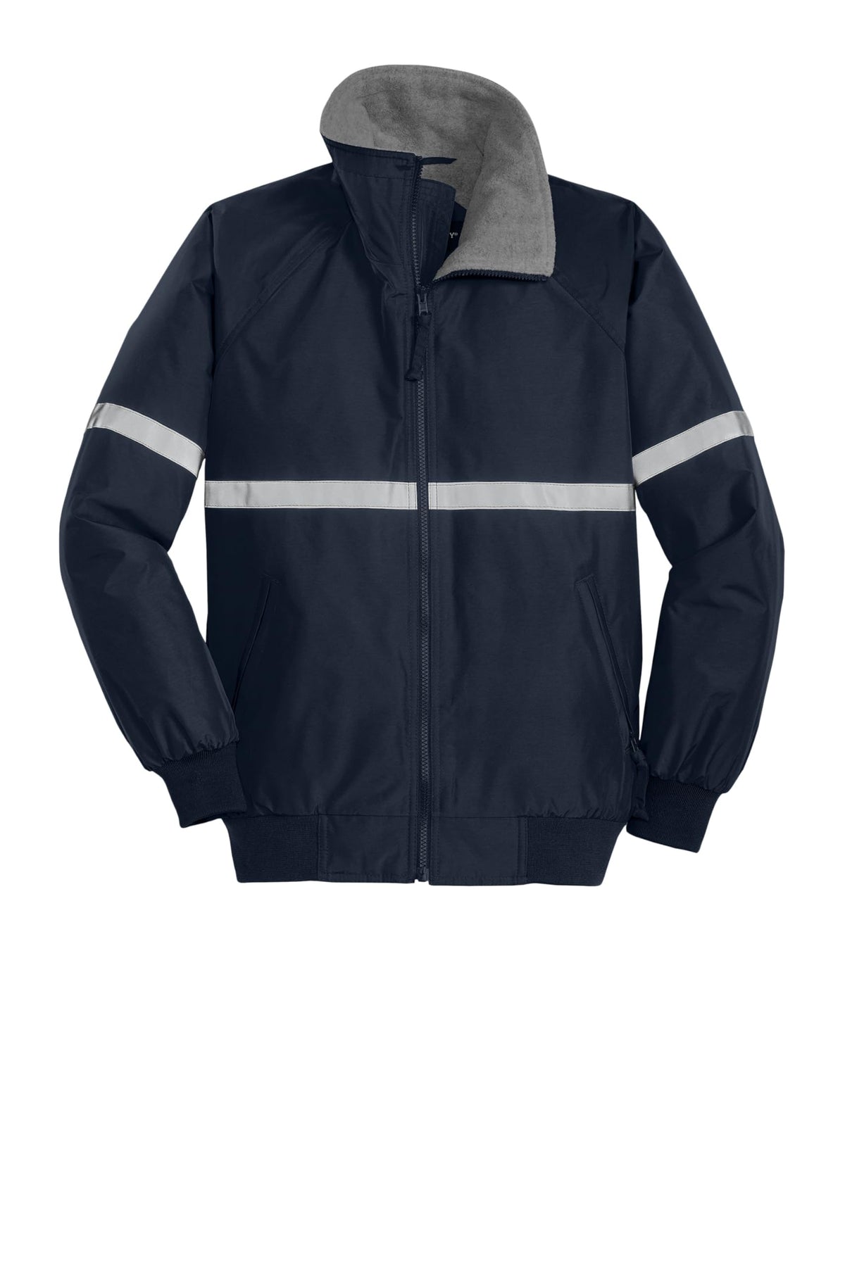 Challenger Jacket with Reflective Taping by Port Authority – 4X-Large, Nylon, True Navy/ Grey Heather/ Reflective, Model SNM-228233