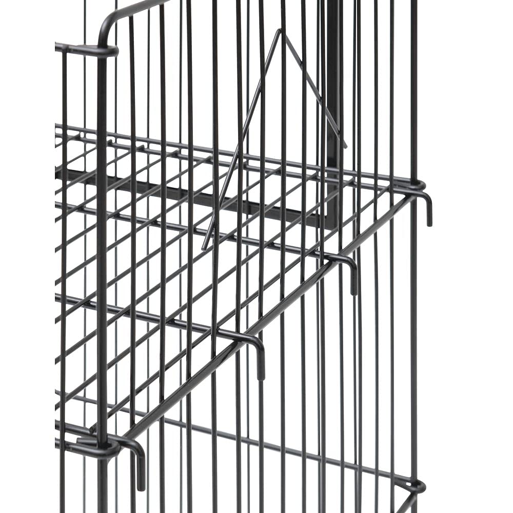 Wire Dump Bin - 18" W x 17" D x 30" H by HUBERT – Metal, Black, Model HEN-1916150