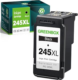 GREENBOX 245 245XL Ink Cartridge for TS202 TS3120 TS4320 Printer, 1 Pack | PG-245XL Black Ink Cartridge, Replacement for Canon TS3322 TS202 TS3122 TR4500 TR4520 MG2500 MG2922 MG2920 Printer