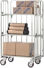 Global Industrial Folding Truck with Solid Tilting Shelves, 2000 Lb. Capacity, 38"L x 25"W x 66"H