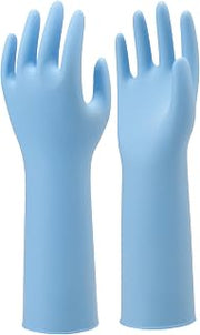 SHOWA 887 Nitrile, Powder-Free, Disposable Single Use Elbow Length Safety Gloves, 15.7" Length, 6-mil, X-Large (1 Box/45 Gloves)