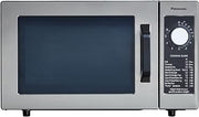 Compact Light-Duty Commercial Microwave Countertop Oven with 6-Minute Electronic Dial Control Timer by Panasonic – 1000 Watt - Dial, 0.8 cubic_feet, Stainless Steel, Model NE-1025F