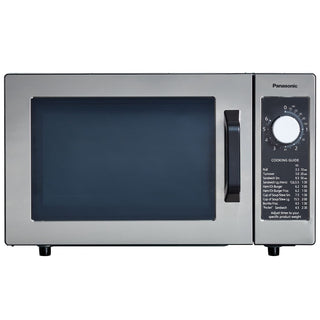 Compact Light-Duty Commercial Microwave Countertop Oven with 6-Minute Electronic Dial Control Timer by Panasonic – 1000 Watt - Dial, 0.8 cubic_feet, Stainless Steel, Model NE-1025F