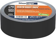 Shurtape PC 618 Performance Grade, Colored Cloth Duct Tape, Excellent Holding Power, 48mm x 55m, Black, 1 Roll (203674)