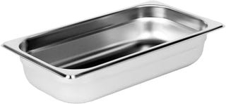 Thunder Group third size 2 1/2" deep 22 gauge anti jam pans, comes in each